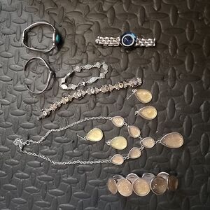Elegant Silver and Gold Jewelry Set